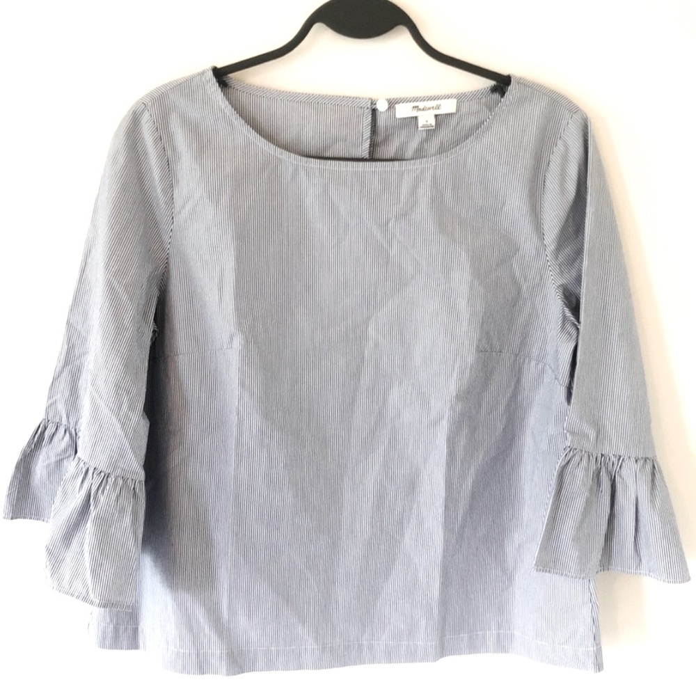 Madewell Pinstripe Blue/White Blouse